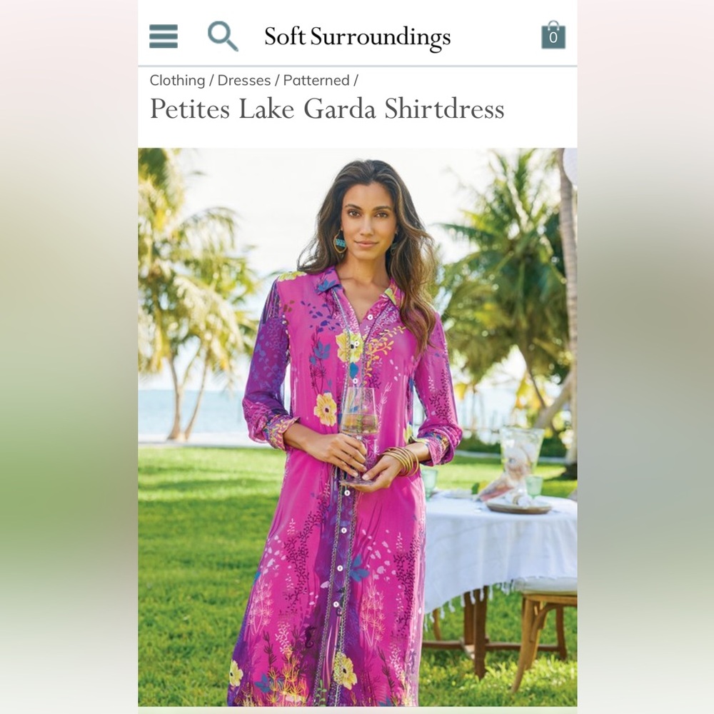 Soft Surroundings Lake Garda Shirt Dress